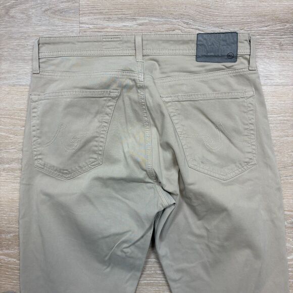 Adriano Goldschmied‎ Everett Slim Straight Khaki Jeans Men's 33x32 Color Khaki - Picture 4 of 6